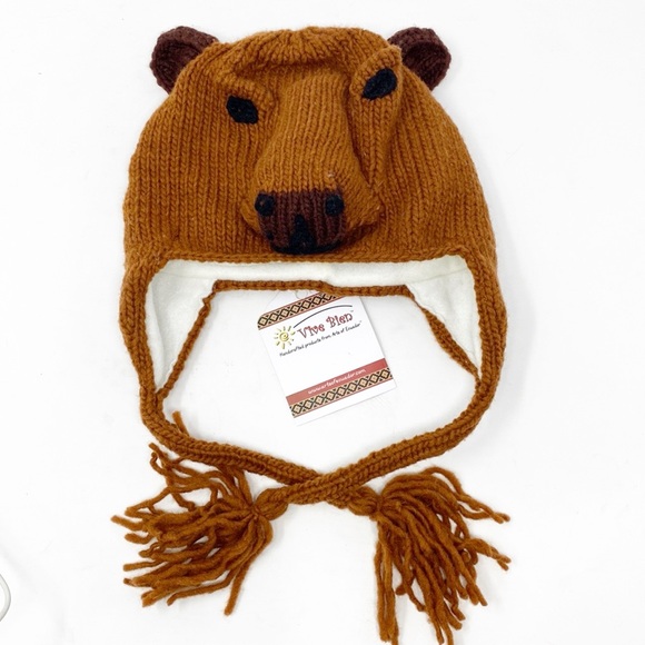 Youth Capybara Animal Hat from Ecuador - Picture 2 of 10